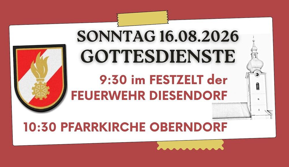 Gottesdienste am 16.08.2026
